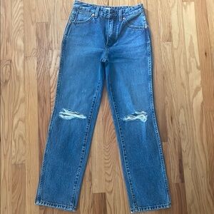 Women's Blue Wrangler high rise straight Jeans